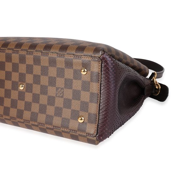 Louis Vuitton Damier Ebene & Purple Python Normandy Bag - Picture 7 of 8